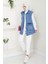 Kadın Mavi Denim Cepli Kot Yelek -PMK359 1
