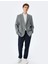 Cep Detaylı Pamuk Karışımlı Mono Yaka Slim Fit Blazer Ceket 1