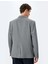 Cep Detaylı Pamuk Karışımlı Mono Yaka Slim Fit Blazer Ceket 4