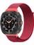 ​​galaxy Watch Ultra 47MM Zore Krd-03 Hasır Kordon-Kırmızı 1