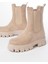 Bej Süet Yüksek Tabanlı Lastikli Günlük Kadın Bot 5