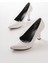 ST-001 Beyaz Rugan Günlük 9 cm Topuklu Bayan Stiletto Ayakkabı 5