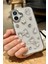 Apple iPhone 16 Uyumlu Kurdele Fiyonk Kelebek Inci Taşlı Figürlü Şeffaf Kılıf 3