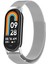 Xiaomi Smart Band 8 Zore Krd-01 Metal Kordon-Gümüş 1