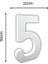 Strafor 5 Rakamı 50 cm 1