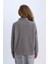 Oversize Geniş Kalıp Basic Düz Kanguru Cepli Fermuarlı Polo Yaka Sweatshirt E0741AX24WN 6