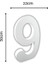 Strafor 9 Rakamı 50 cm 1