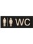 Tekno Trust Dekoratif Wc Yönlendirme Yazısı Ahşap 1