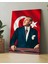 Atatürk Mustafa Kemal Kanvas Tablo Okullara Işyerlerine Uygun (8 Farklı Ölçü) 4