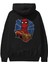 Spiderman (29) Arka Baskılı Siyah Oversize Kapüşonlu Sweatshirt Erkek Kadın 2
