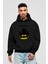 Batman (21) Ön Baskılı Siyah Oversize Kapüşonlu Sweatshirt Erkek Kadın 1