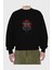 Wild Biker Ön Baskılı Siyah Oversize Sweatshirt Erkek Kadın Bisiklet Yaka 2