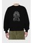 The Thrones Of Vendetta Ön Baskılı Siyah Oversize Sweatshirt Erkek Kadın Bisiklet Yaka 2