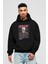 Johan Liebert Monster Anime Ön Baskılı Siyah Hoodie Oversize Kapüşonlu Sweatshirt Erkek Kadın 1