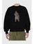 The Champ Muhammad Ali Ön Baskılı Siyah Oversize Sweatshirt Erkek Kadın Bisiklet Yaka 2