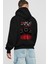 Squid Game (7) Arka Baskılı Siyah Oversize Kapüşonlu Sweatshirt Erkek Kadın 1