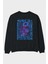 Love Is The Flower You've Got Arka Baskılı Siyah Oversize Sweatshirt Erkek Kadın Bisiklet Yaka 1