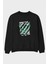 Make Love Bear Ön Baskılı Siyah Oversize Sweatshirt Erkek Kadın Bisiklet Yaka 1