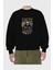 Party Starter Ön Baskılı Siyah Oversize Sweatshirt Erkek Kadın Bisiklet Yaka 2