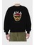 Teddy Bear Legends Ön Baskılı Siyah Oversize Sweatshirt Erkek Kadın Bisiklet Yaka 2