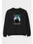 Sadness Los Angeles Ön Baskılı Siyah Oversize Sweatshirt Erkek Kadın Bisiklet Yaka 1