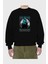 Sadness Los Angeles Ön Baskılı Siyah Oversize Sweatshirt Erkek Kadın Bisiklet Yaka 2