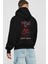 Squid Game (2) Arka Baskılı Siyah Oversize Kapüşonlu Sweatshirt Erkek Kadın 1