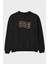 Respect Women Yazılı Ön Baskılı Siyah Oversize Sweatshirt Erkek Kadın Bisiklet Yaka 1