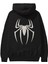 Spiderman 1 Arka Baskılı Siyah Oversize Kapüşonlu Sweatshirt Erkek Kadın 2