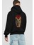 Iron Man (7) Arka Baskılı Siyah Oversize Kapüşonlu Sweatshirt Erkek Kadın 1
