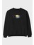 Teddy Bear Yourself Ön Baskılı Siyah Oversize Sweatshirt Erkek Kadın Bisiklet Yaka 1