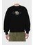 Teddy Bear Yourself Ön Baskılı Siyah Oversize Sweatshirt Erkek Kadın Bisiklet Yaka 2