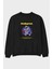 Reallygreat Astronaut Ön Baskılı Siyah Oversize Sweatshirt Erkek Kadın Bisiklet Yaka 1