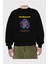 Reallygreat Astronaut Ön Baskılı Siyah Oversize Sweatshirt Erkek Kadın Bisiklet Yaka 2