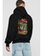 Super Mario Arka Baskılı Siyah Oversize Kapüşonlu Sweatshirt Erkek Kadın 1
