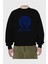 Rock N Roll Yazılı Ön Baskılı Siyah Oversize Sweatshirt Erkek Kadın Bisiklet Yaka 2