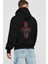 Spiderman (9) Arka Baskılı Siyah Oversize Kapüşonlu Sweatshirt Erkek Kadın 1