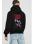 Super Venom Arka Baskılı Siyah Oversize Kapüşonlu Sweatshirt Erkek Kadın 1