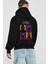 Squid Game (1) Arka Baskılı Siyah Oversize Kapüşonlu Sweatshirt Erkek Kadın 1