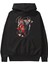 Spiderman (19) Ön Baskılı Siyah Oversize Kapüşonlu Sweatshirt Erkek Kadın 2