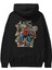 Spiderman Arka Baskılı Siyah Oversize Kapüşonlu Sweatshirt Erkek Kadın 2