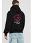 Deadpool (21) Arka Baskılı Siyah Oversize Kapüşonlu Sweatshirt Erkek Kadın 1