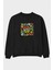 Love Yourself Yazılı Ön Baskılı Siyah Oversize Sweatshirt Erkek Kadın Bisiklet Yaka 1