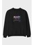 Reality 2 Ön Baskılı Siyah Oversize Sweatshirt Erkek Kadın Bisiklet Yaka 1