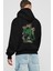 Hulk Arka Baskılı Siyah Oversize Kapüşonlu Sweatshirt Erkek Kadın 1