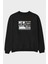 New Orleans Ön Baskılı Siyah Oversize Sweatshirt Erkek Kadın Bisiklet Yaka 1