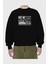 New Orleans Ön Baskılı Siyah Oversize Sweatshirt Erkek Kadın Bisiklet Yaka 2