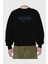 Reykjavik Ön Baskılı Siyah Oversize Sweatshirt Erkek Kadın Bisiklet Yaka 2