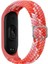 Xiaomi Mi Band 6 Için Mixed Hasır Örme Kordon Kayış, Kırmızı 1