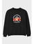 Love Affection Japanese Ön Baskılı Siyah Oversize Sweatshirt Erkek Kadın Bisiklet Yaka 1